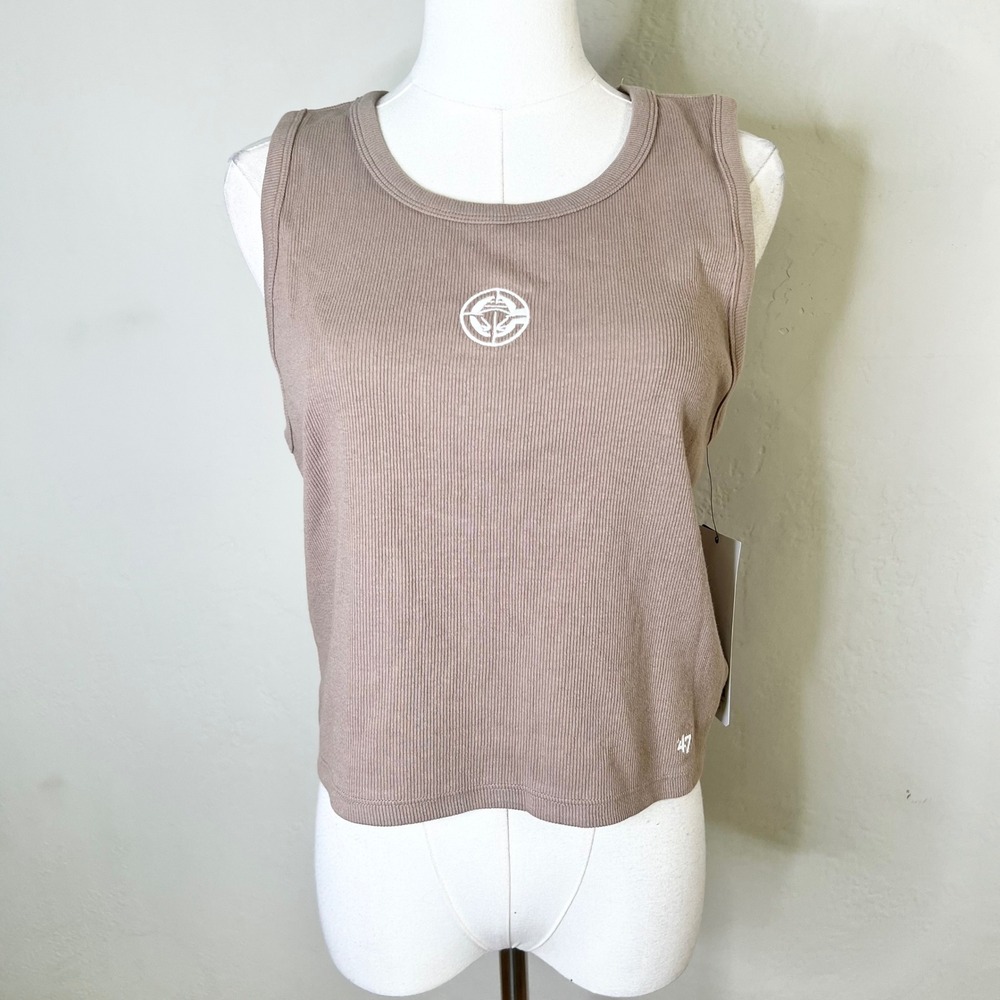 Los Angeles Clippers 47 Brand Tank Top Womens Size XL Brown Ribbed Crop New